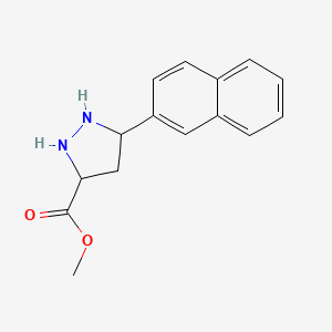 molecular formula C15H16N2O2 B12347689 1H-Pyrazole-3-carboxylic acid, 5-(2-naphthalenyl)-, methyl ester 