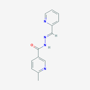 molecular formula C13H12N4O B1234770 6-甲基-N-[(E)-吡啶-2-基亚甲基亚氨基]吡啶-3-甲酰胺 