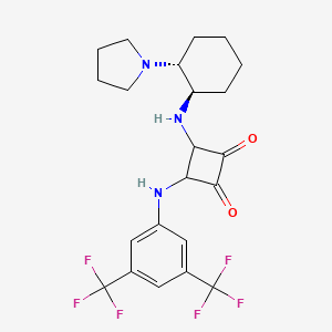 3-[3,5-bis(trifluoromethyl)anilino]-4-[[(1R,2R)-2-pyrrolidin-1-ylcyclohexyl]amino]cyclobutane-1,2-dione