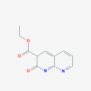 molecular formula C11H10N2O3 B12347718 ethyl 2-oxo-3H-1,8-naphthyridine-3-carboxylate 