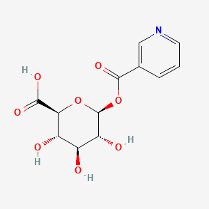 molecular formula C12H13NO8 B12347735 Nicotinic acid acyl-b-D-glucuronide 