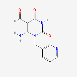 6-Amino-2,4-dioxo-1-(pyridin-3-ylmethyl)hexahydropyrimidine-5-carbaldehyde