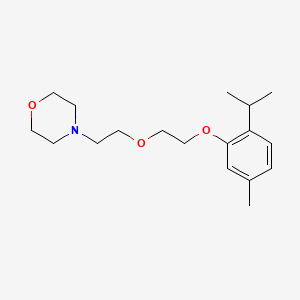 molecular formula C18H29NO3 B12347752 Morpholine, 4-(2-(2-(thymyloxy)ethoxy)ethyl)- CAS No. 900-05-0