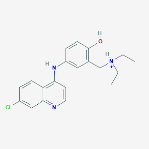 molecular formula C20H23ClN3O+ B1234776 Amodiaquine(1+) 