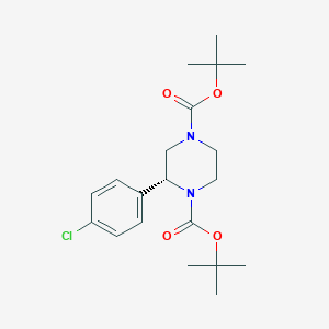 (R)-1,4-di(tert-butoxycarbonyl)-2-(4-chlorophenyl)piperazine