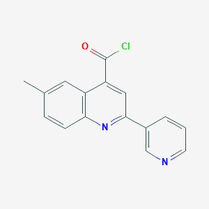 6-Methyl-2-pyridin-3-ylquinoline-4-carbonyl chloride hydrochloride