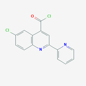 molecular formula C15H8Cl2N2O B12347827 6-Chloro-2-pyridin-2-ylquinoline-4-carbonyl chloride hydrochloride 