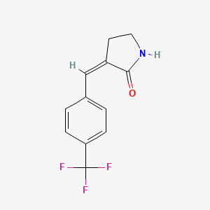 (3Z)-3-[[4-(trifluoromethyl)phenyl]methylidene]pyrrolidin-2-one