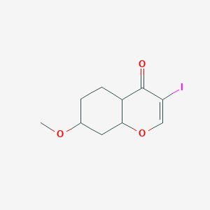 molecular formula C10H13IO3 B12347891 3-Iodo-7-methoxy-4a,5,6,7,8,8a-hexahydrochromen-4-one 