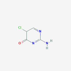 molecular formula C4H4ClN3O B12347901 2-amino-5-chloro-5H-pyrimidin-4-one 