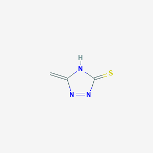 molecular formula C3H3N3S B12347910 5-Methylidene-1,2,4-triazole-3-thione 