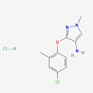 3-(4-Chloro-2-methylphenoxy)-1-methylpyrazol-4-amine;hydrochloride