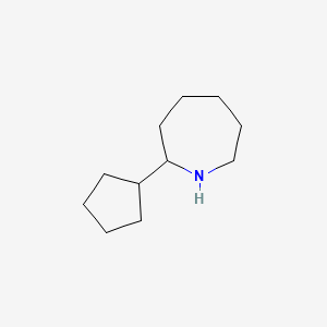 molecular formula C11H21N B12347917 2-Cyclopentylazepane 