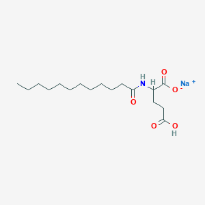 molecular formula C17H30NNaO5 B12347919 Sodium 4-carboxy-2-dodecanamidobutanoate 