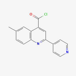 6-Methyl-2-pyridin-4-ylquinoline-4-carbonyl chloride hydrochloride