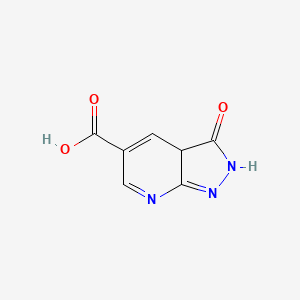 molecular formula C7H5N3O3 B12347932 3-Oxo-2,3a-dihydropyrazolo[3,4-b]pyridine-5-carboxylic acid 