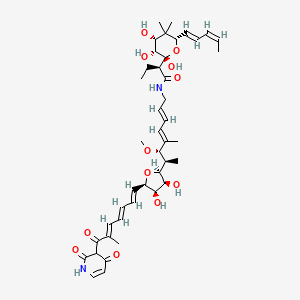 molecular formula C43H60N2O12 B12347977 (2S)-N-[(2E,4E,6S,7R)-7-[(2S,3S,4R,5R)-5-[(1E,3E,5E)-7-(2,4-dioxo-1H-pyridin-3-yl)-6-methyl-7-oxohepta-1,3,5-trienyl]-3,4-dihydroxyoxolan-2-yl]-6-methoxy-5-methylocta-2,4-dienyl]-2-[(2R,3R,4R,6S)-2,3,4-trihydroxy-5,5-dimethyl-6-[(1E,3Z)-penta-1,3-dienyl]oxan-2-yl]butanamide 