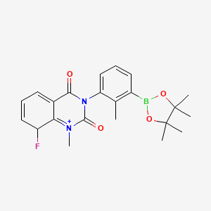 8-fluoro-1-methyl-3-[2-methyl-3-(4,4,5,5-tetramethyl-1,3,2-dioxaborolan-2-yl)phenyl]-8H-quinazolin-1-ium-2,4-dione