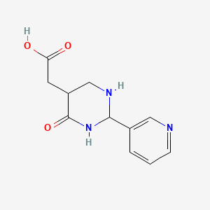 2-(4-Oxo-2-pyridin-3-yl-1,3-diazinan-5-yl)acetic acid