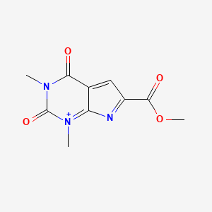 molecular formula C10H10N3O4+ B12348001 Methyl 1,3-dimethyl-2,4-dioxopyrrolo[2,3-d]pyrimidin-1-ium-6-carboxylate 