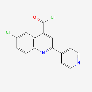 6-Chloro-2-pyridin-4-ylquinoline-4-carbonyl chloride hydrochloride