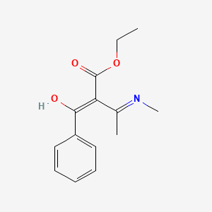 molecular formula C14H17NO3 B12348092 ethyl (2Z)-2-[hydroxy(phenyl)methylidene]-3-methyliminobutanoate 