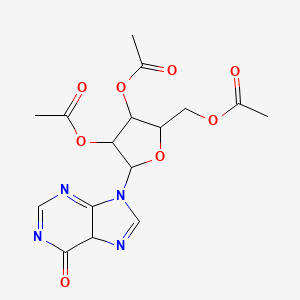 molecular formula C16H18N4O8 B12348099 2\',3\',5\'-Tri-O-acetylinosine 