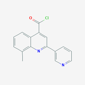 8-Methyl-2-pyridin-3-ylquinoline-4-carbonyl chloride hydrochloride