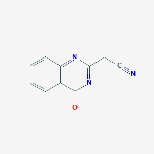 molecular formula C10H7N3O B12348167 2-Quinazolineacetonitrile, 3,4-dihydro-4-oxo- 