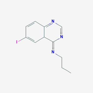 molecular formula C11H12IN3 B12348187 6-iodo-N-propyl-4aH-quinazolin-4-imine 