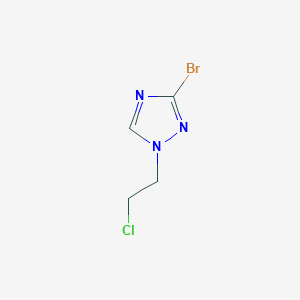 molecular formula C4H5BrClN3 B12348216 3-bromo-1-(2-chloroethyl)-1H-1,2,4-triazole 