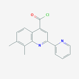 7,8-Dimethyl-2-pyridin-2-ylquinoline-4-carbonyl chloride hydrochloride