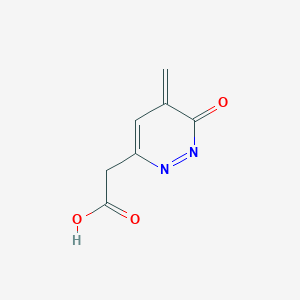 molecular formula C7H6N2O3 B12348294 2-(5-Methylidene-6-oxopyridazin-3-yl)acetic acid 