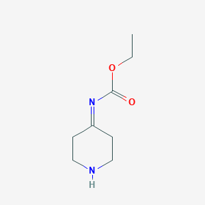 molecular formula C8H14N2O2 B12348300 ethyl N-piperidin-4-ylidenecarbamate 