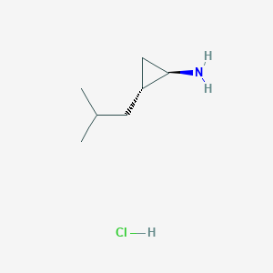 molecular formula C7H16ClN B12348304 (1R,2R)-2-(2-methylpropyl)cyclopropan-1-amine hydrochloride 