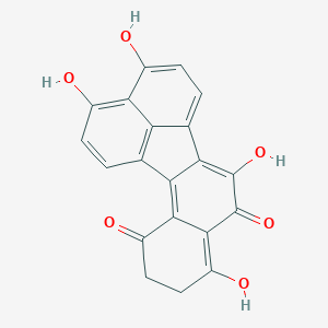 molecular formula C20H12O6 B12348306 2,3-Dihydro-5,6,9,10-tetrahydroxy-benzo[j]fluoranthene-1,4-dione 