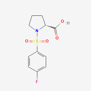 molecular formula C11H12FNO4S B12348327 (2R)-1-(4-Fluorobenzenesulfonyl)pyrrolidine-2-carboxylic acid 