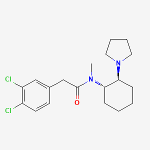 molecular formula C19H26Cl2N2O B1234836 2-(3,4-二氯苯基)-N-甲基-N-[(1S,2S)-2-(1-吡咯烷基)环己基]乙酰胺 