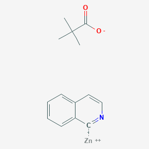 molecular formula C14H15NO2Zn B12348377 zinc;2,2-dimethylpropanoate;1H-isoquinolin-1-ide 