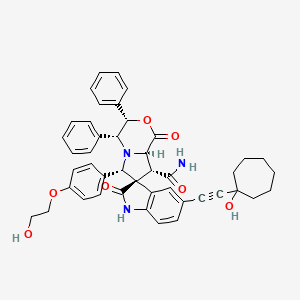 (3S,3'S,4'R,6'S,8'R,8'aR)-5-[2-(1-hydroxycycloheptyl)ethynyl]-6'-[4-(2-hydroxyethoxy)phenyl]-1',2-dioxo-3',4'-diphenyl-8'-spiro[1H-indole-3,7'-4,6,8,8a-tetrahydro-3H-pyrrolo[2,1-c][1,4]oxazine]carboxamide