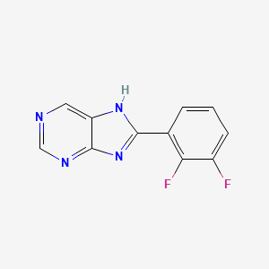 molecular formula C11H6F2N4 B12348401 8-(2,3-Difluorophenyl)-1H-purine CAS No. 878287-57-1