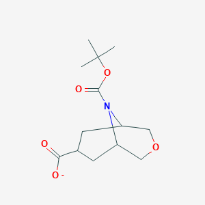 molecular formula C13H20NO5- B12348409 3-Oxa-9-azabicyclo[3.3.1]nonane-7,9-dicarboxylic acid, 9-(1,1-dimethylethyl) ester 