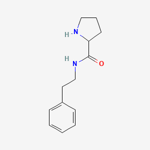 molecular formula C13H18N2O B12348425 N-(2-phenylethyl)prolinamide 