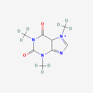 molecular formula C8H11N4O2+ B12348462 1,3,7-tris(trideuteriomethyl)-5H-purin-7-ium-2,6-dione 