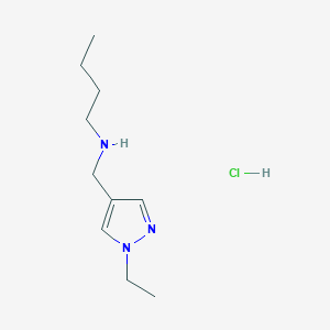 N-[(1-ethylpyrazol-4-yl)methyl]butan-1-amine;hydrochloride