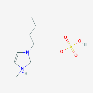 molecular formula C8H18N2O4S B12348471 3-butyl-1-methyl-1,2-dihydroimidazol-1-ium;hydrogen sulfate 