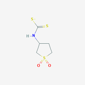 molecular formula C5H8NO2S3- B12348493 (1,1-Dioxidotetrahydrothiophen-3-yl)carbamodithioate 