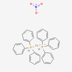 molecular formula C36H32CuNO3P2+2 B12348499 Bis(triphenylphosphine)copper (I) nitrate 