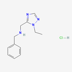 N-[(2-ethyl-1,2,4-triazol-3-yl)methyl]-1-phenylmethanamine;hydrochloride