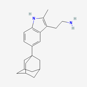 molecular formula C21H28N2 B12348553 2-[2-methyl-5-(tricyclo[3.3.1.1~3,7~]dec-1-yl)-1H-indol-3-yl]ethanamine 